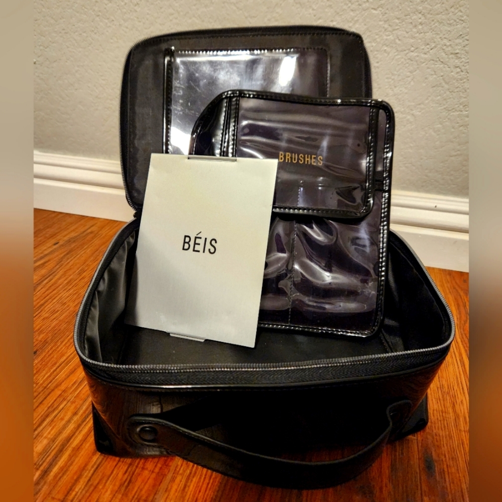 Beis Patent Leather Cosmetic Case